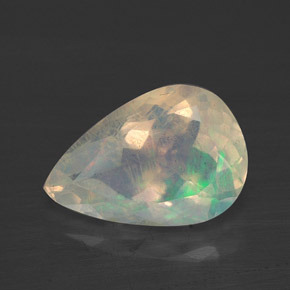 Opale multicolore naturelle en forme de poire, 2,73 ct, transparent