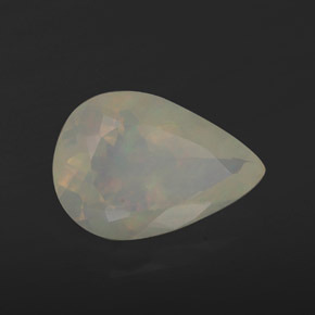 Opale multicolore naturelle en forme de poire, 1,85 ct, transparent