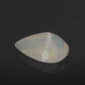 Opale multicolore naturelle en forme de poire, 1,85 ct, transparent