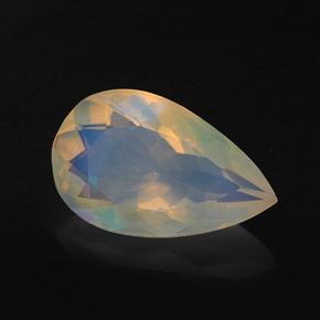 Opale multicolore naturelle en forme de poire, 1,98 ct, transparent