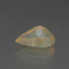 Opale multicolore naturelle en forme de poire, 1,68 ct, transparent