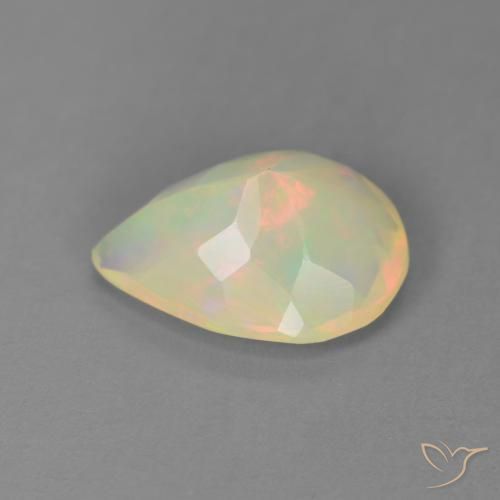 Opale Multicolore naturelle En forme de poire, 1.69 ct, Transparent