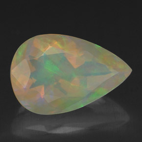 Opale multicolore naturelle transparent, 1,59 ct, transparent / translucide