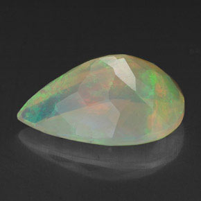 Opale multicolore naturelle transparent, 1,59 ct, transparent / translucide