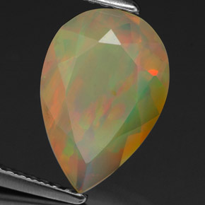 Opale multicolore naturelle transparent, 1,50 ct, transparent / translucide