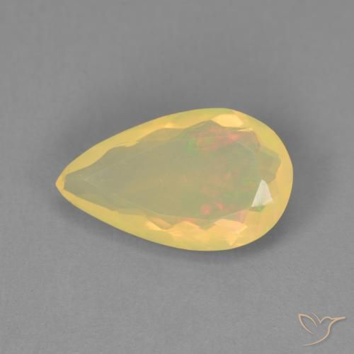 1.29ct Naturel Multicolore Opale, En forme de poire, Transparent