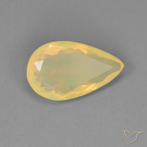 Opale Multicolore naturelle En forme de poire, 1.29 ct, Transparent