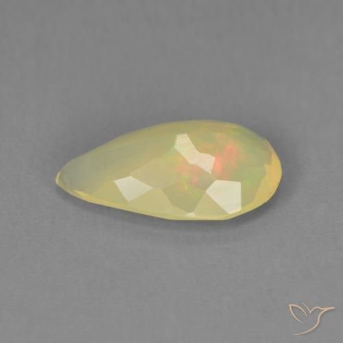 Opale Multicolore naturelle En forme de poire, 1.29 ct, Transparent