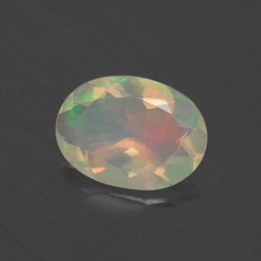 Opale multicolore naturelle transparent, 0,48 ct, transparent / translucide