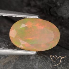 Opale Multicolore naturelle ovale, 0.86 ct, Translucide
