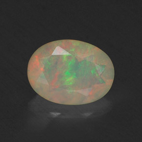 Opale multicolore naturelle transparent, 0,66 ct, transparent / translucide