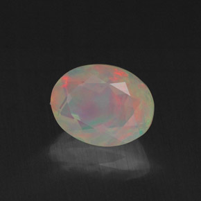 Opale multicolore naturelle transparent, 0,80 ct, transparent / translucide