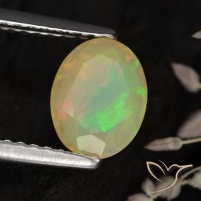 Opale Multicolore naturelle ovale, 0.75 ct, Translucide