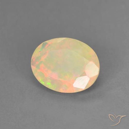 Opale Multicolore naturelle ovale, 0.74 ct, Translucide