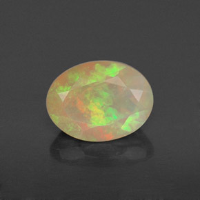 Opale multicolore naturelle transparent, 0,82 ct, transparent / translucide