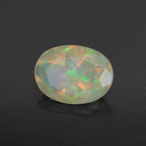 Opale multicolore naturelle transparent, 0,74 ct, transparent / translucide