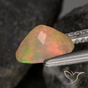 Opale Multicolore naturelle ovale, 0.79 ct, Transparent