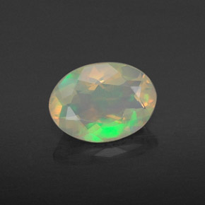 Opale multicolore naturelle transparent, 0,67 ct, transparent / translucide