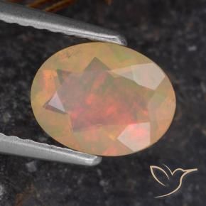 Opale Multicolore naturelle ovale, 0.72 ct, Transparent