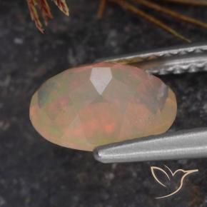 Opale Multicolore naturelle ovale, 0.72 ct, Transparent