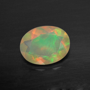 Opale multicolore naturelle transparent, 0,73 ct, transparent / translucide