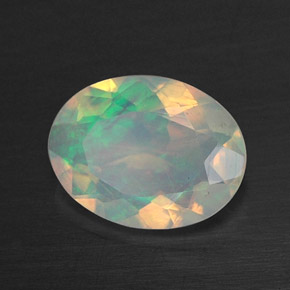 Opale multicolore naturelle transparent, 0,59 ct, transparent / translucide