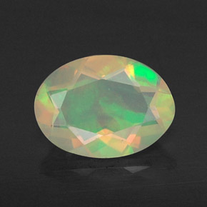 Opale multicolore naturelle transparent, 0,60 ct, transparent / translucide