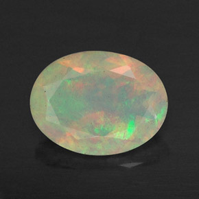 Opale multicolore naturelle transparent, 0,67 ct, transparent / translucide