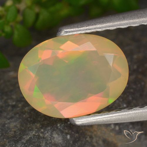 0.71ct Naturel Multicolore Opale, ovale, Transparent