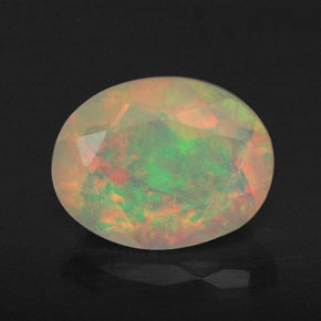 Opale multicolore naturelle transparent, 0,89 ct, transparent / translucide