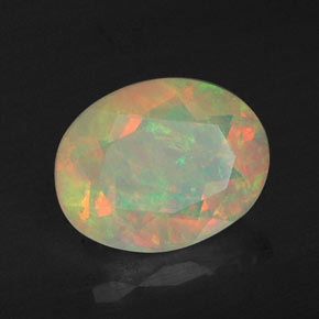 Opale multicolore naturelle transparent, 0,89 ct, transparent / translucide