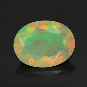 Opale multicolore naturelle transparent, 0,72 ct, transparent / translucide
