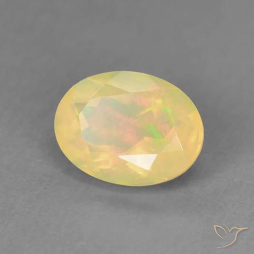 Opale Multicolore naturelle ovale, 0.98 ct, Transparent