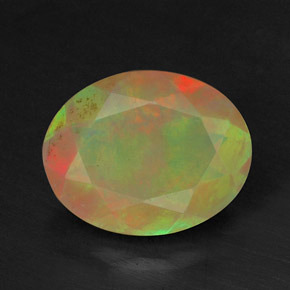 Opale multicolore naturelle coupe ovale, 1,09 ct, translucide