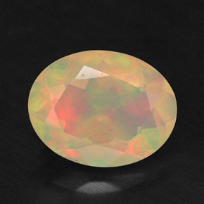 Opale multicolore naturelle transparent, 1,22 ct, transparent / translucide