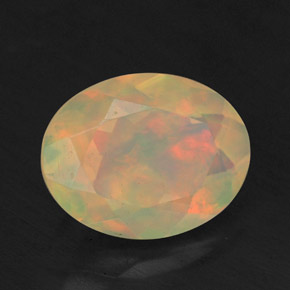 Opale multicolore naturelle transparent, 1,22 ct, transparent / translucide