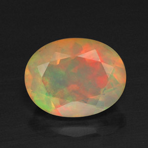 Opale multicolore naturelle transparent, 1,20 ct, transparent / translucide