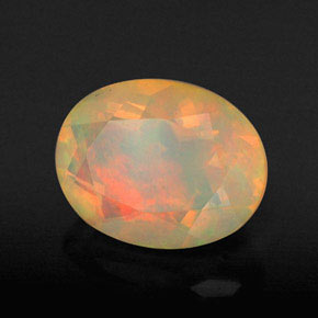 Opale multicolore naturelle transparent, 1,20 ct, transparent / translucide