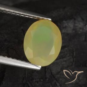 Opale Multicolore naturelle ovale, 1.08 ct, Translucide