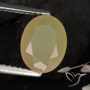Opale Multicolore naturelle ovale, 1.14 ct, Translucide