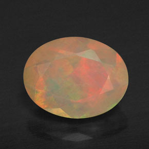 Opale multicolore naturelle transparent, 1,18 ct, transparent / translucide