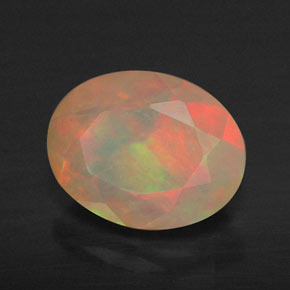 Opale multicolore naturelle transparent, 1,18 ct, transparent / translucide
