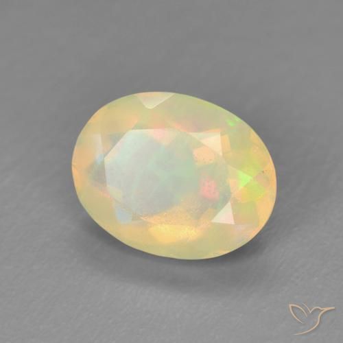 Opale Multicolore naturelle ovale, 1.25 ct, Translucide