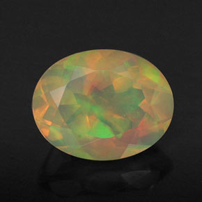 Opale multicolore naturelle transparent, 1,43 ct, transparent / translucide
