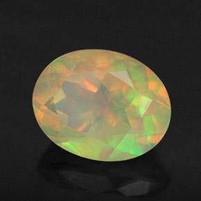 Opale multicolore naturelle transparent, 1,43 ct, transparent / translucide