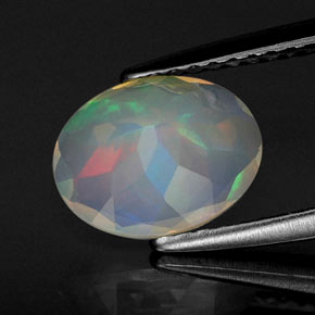 Opale multicolore naturelle transparent, 1,11 ct, transparent / translucide