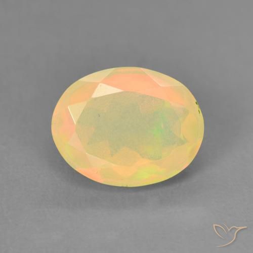 1.24ct Naturel Multicolore Opale, ovale, Translucide