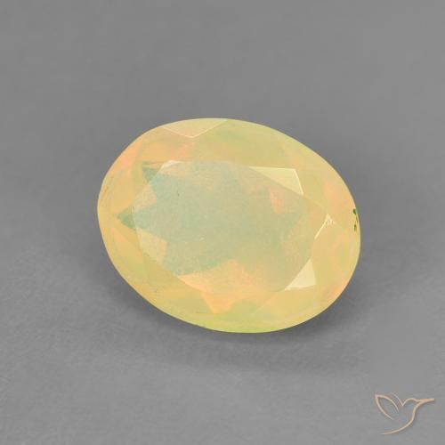 Opale Multicolore naturelle ovale, 1.24 ct, Translucide