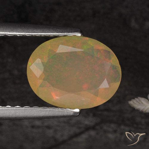 0.86ct Naturel Multicolore Opale, ovale, Translucide