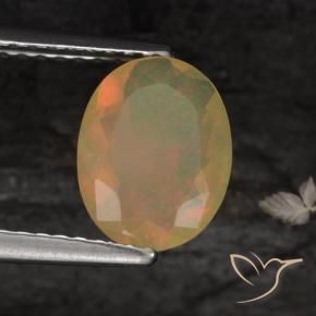 Opale Multicolore naturelle ovale, 0.86 ct, Translucide